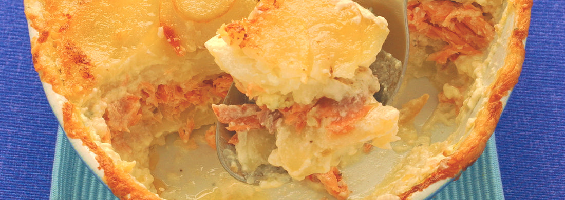 Smoked Salmon Gratin Dauphinoise