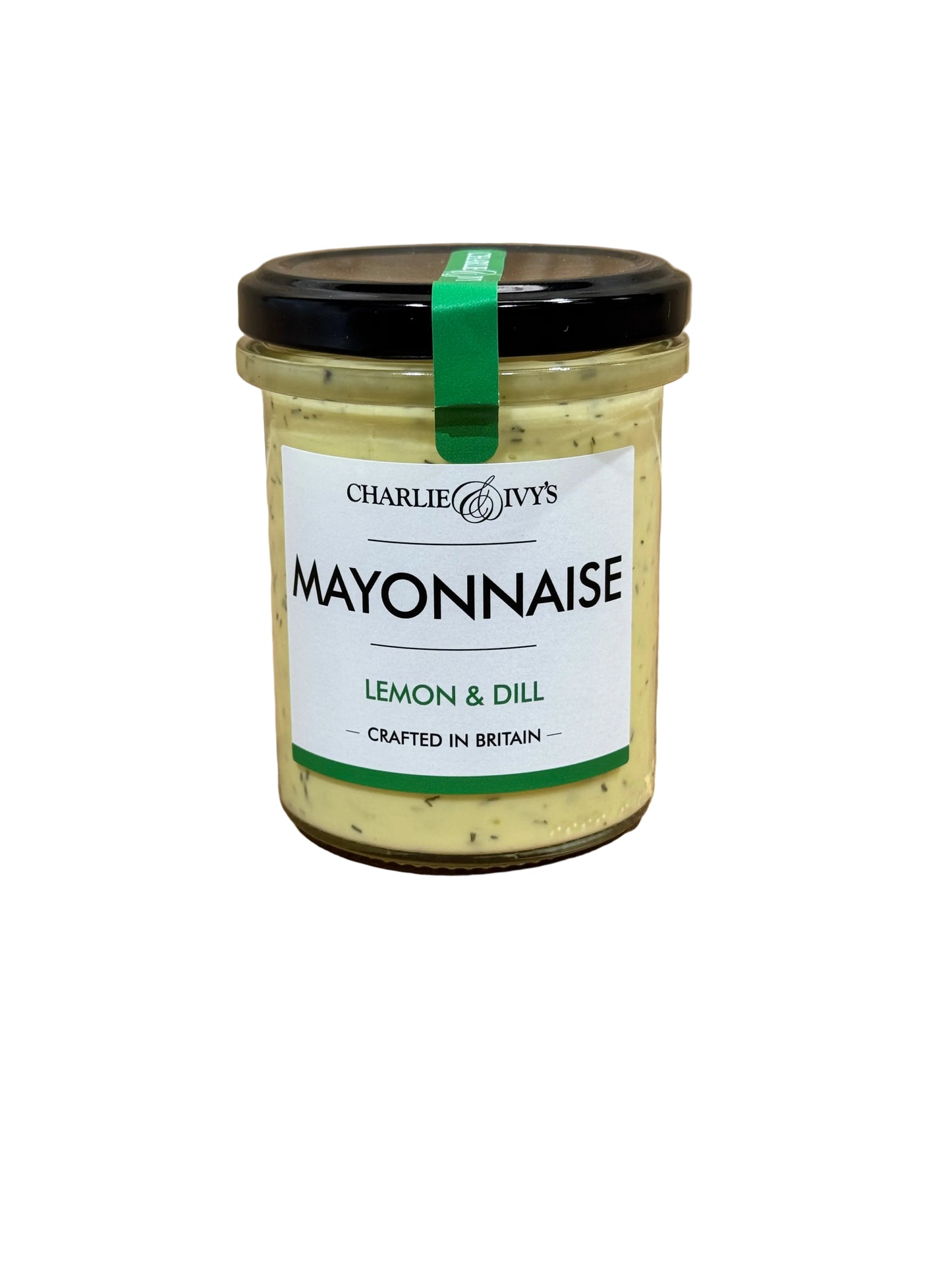 Jar of Charlie & Ivy's llemon & Dill Mayonaise on a white background 