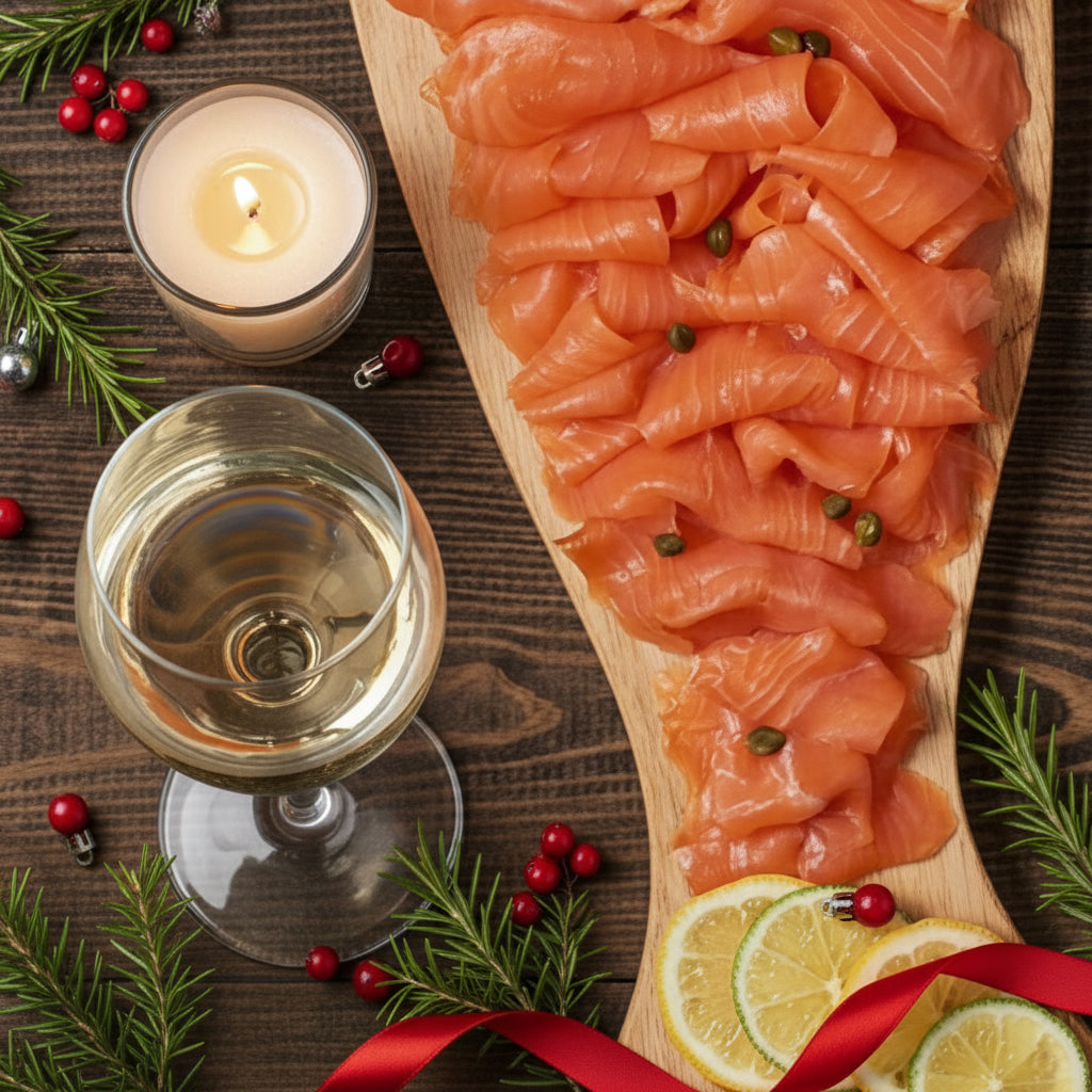 Wine and Salmon Gift Box