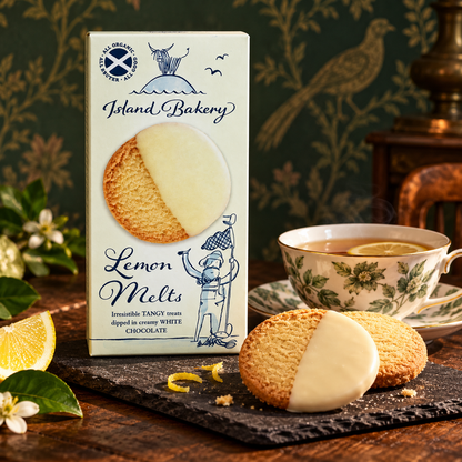 Island Bakery Lemon Melts with lemon tea